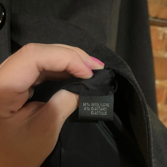 Lafayette 148 Wool dark grey single button blazer - Size 6 - Picture 3 of 4